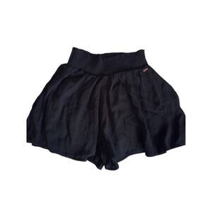 PINK VICTORIAS SECRET black flowy shorts size XS